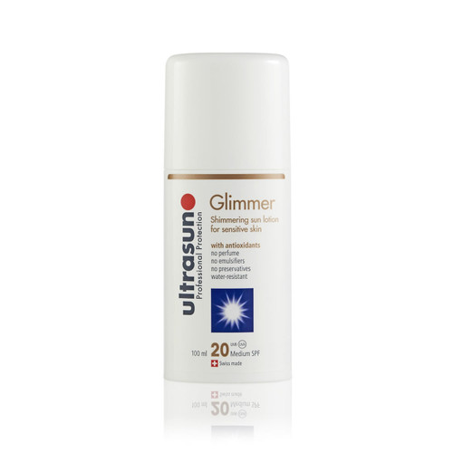 Ultrasun once a day sensitive glimmer spf20 sunscreen 100ml