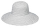 Womens Wallaroo UV scrunchie hat white black dots Womens Wallaroo UV scrunchie hat white black dots