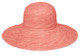 Womens Wallaroo UV scrunchie hat coral white dots Womens Wallaroo UV scrunchie hat coral white dots