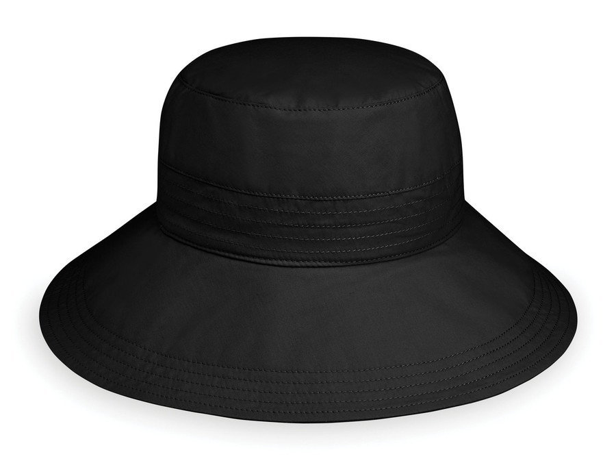 Womens Wallaroo UPF50+ sun hat piper black