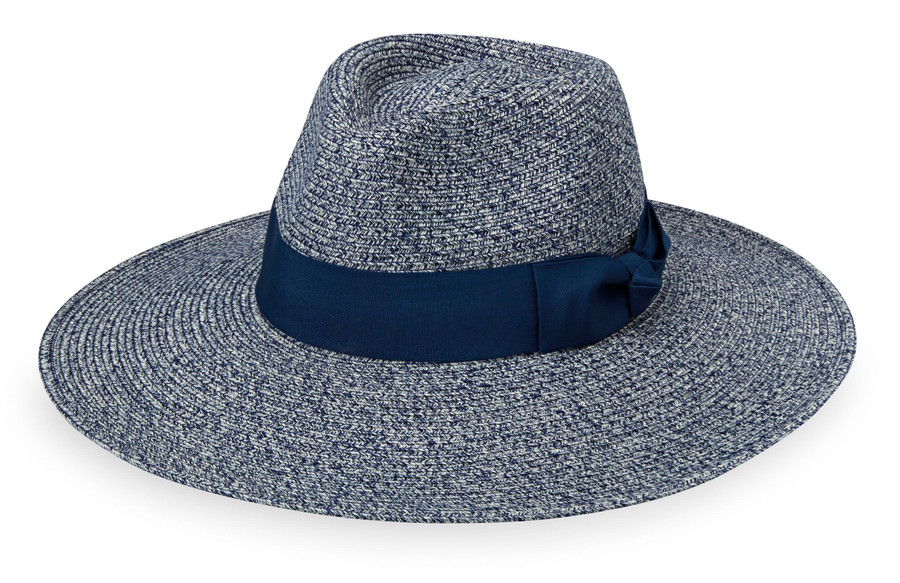 Womens Wallaroo St.Lucia UPF50+ fedora hat blue combo