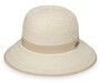 Wallaroo Cloche style Darby bucket hat upf50 ivory taupe