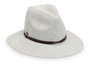 Womens Wallaroo faux suede packable upf50+ sun hat light grey