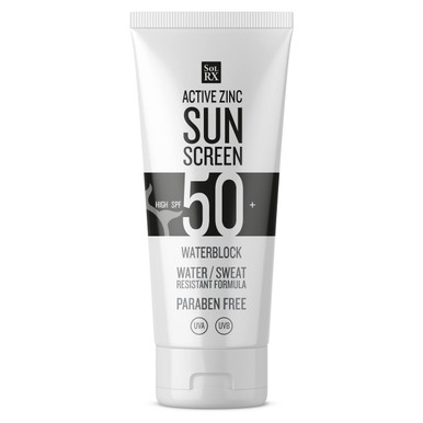 SolRX SPF50+ ZInc Waterblock Sports Sunscreen Lotion | SolRX Sun