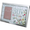 Large Silver Plated 30th Birthday Photo Frame