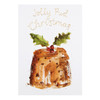 Hallmark Christmas Card ' Jolly Pud' Medium