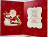 Great Grandad Snowman & Santa glitter  Christmas Wishes Card