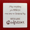 Godfather Cute Gold Foil Christmas Card