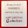  Godmother Gold Foil Christmas Greeting Card