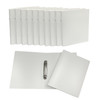 Pack of 12 A5 White Ring Binder by Janrax