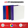 Pack of 12 A5 Black Ring Binder by Janrax