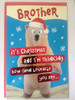 Brother Cool Bear Christmas Card