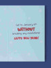 New Year's Resolutions Humour Happy New Year Christmas Card