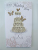 On Your WEDDING DAY A 'cake & butterflies Second Nature Handmade Card