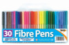 30 Fibre Tip Assorted Colouring Pens 