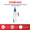 Janrax Metal Adjustable Safety Slide Lead Compass with Refillable Leads