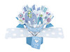 Second Nature Pop Ups "Elephants" New Baby Boy Card with Blue Lettering