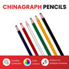 Pack of 12 Green Chinagraph Pencils by Janrax - Peel Off China Markers