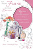Friend Birthday Card  Happy Birthday Flowers, Handbag, Gift & Perfume 9" x 6"