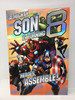 Age 8 Son Birthday Card with 3D Avengers Pop Out