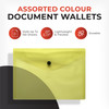Pack of 12 Janrax A5 Green Document Wallets