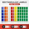 Pack of 125 Blue 12x18mm Rectangular Labels Adhesive Stickers