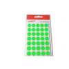 Pack of 140 Fluorescent Green 13mm Round Labels Stickers