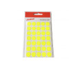 Pack of 140 Fluorescent Yellow 13mm Round Labels Stickers