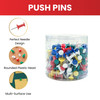Pack of 200 Assorted Coloured Push Pins in Tub