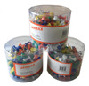Pack of 200 Assorted Coloured Push Pins in Tub