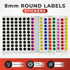 Pack of 560 Purple 8mm Round Labels - Stickers