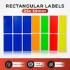 Pack of 24 Fluorescent Green 25x50mm Rectangular Labels - Adhesive Stickers