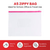 Pack of 12 A5 Black Zip Zippy Bags