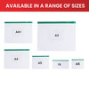 Pack of 12 A5 Black Zip Zippy Bags