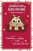 Gorgeous Girlfriend Adorable Boofle Sweet New Valentine's Day Card