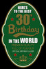 30th Birthday In The World Official Lager Funny Card
