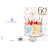 60TH Birthday Card Embossed Gold Foil Cake Design 60TH Birthday Card Embossed Gold Foil Cake Design