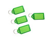 Pack of 100 Small Green Identity Tag Key Rings