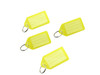 Pack of 50 Large Yellow Identity Tag Key Rings