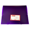 Pack of 10 A4 Clearview Purple Box File with Elastic Closure