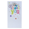 Thank You Card with colourful Stars 