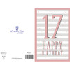 Age 17 Birthday Card Glitter Design