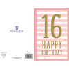 Age 16 Birthday Card Glitter Design 16th