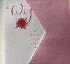 Pink Flowers On Pink Wonderful Wife Birthday Greeting Card