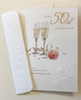 50th Wedding Anniversary Card with Champagne	