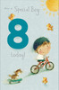 Thinking Of You Boy On His Bike Age 8 Birthday Card