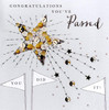 Congratulations You've Passed Buttoned Up Greeting Card Embellished Cards