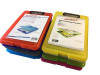 Pack of 8 Assorted Colour A4 Clipboard Box Files