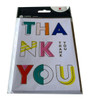 Multipack of 20 Thank You Cards Silver Foil Finish