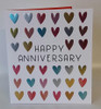 Happy Anniversary New Card Colourful Hearts With A Foiled Finish Morden
